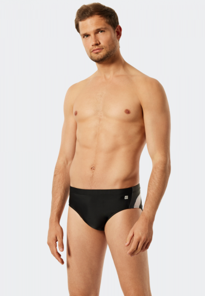 Badehose Nautical Active seitliche Streifen, schwarz Gr.6