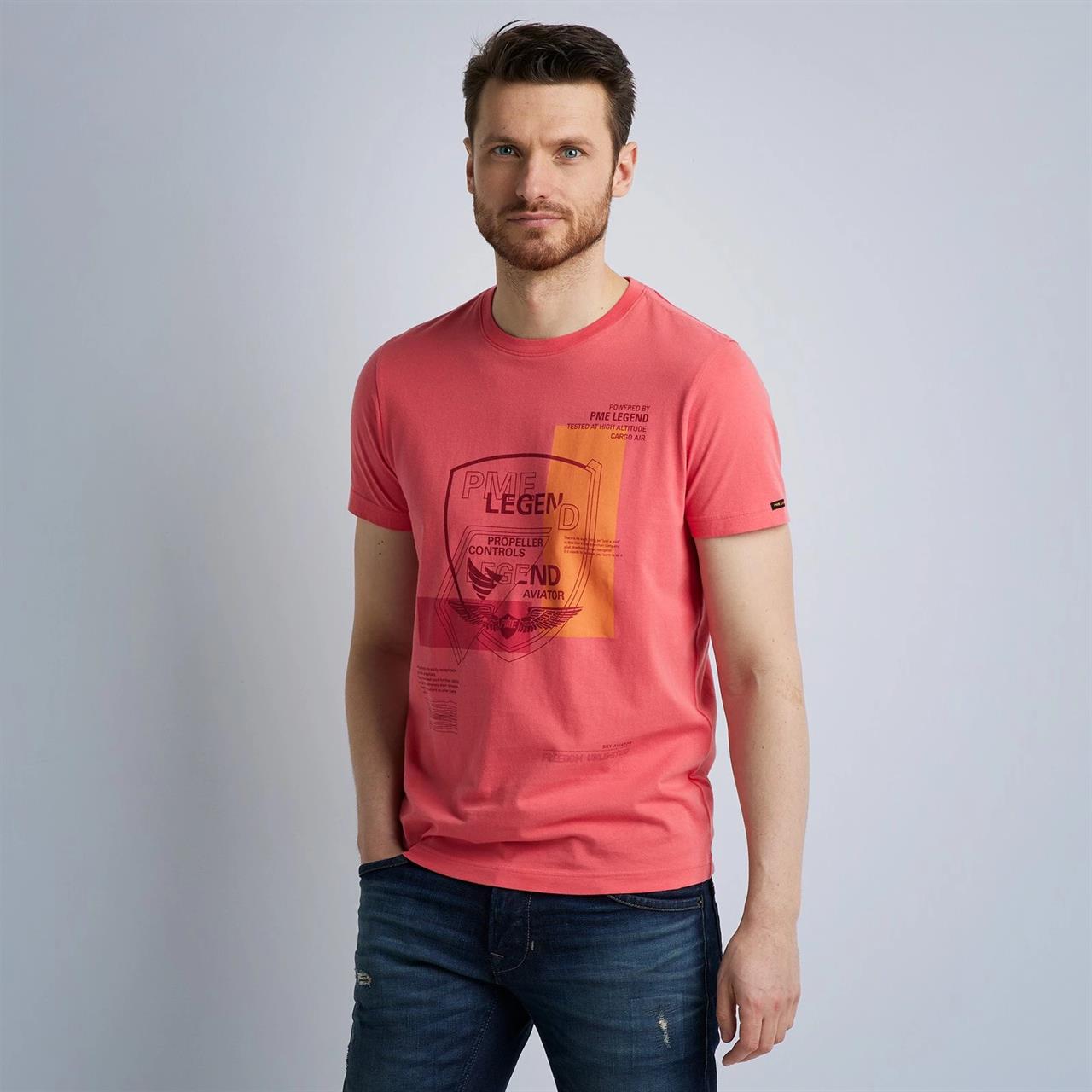 PME Legend-T-Shirt mit Badge-Artwork | | Herren fashion Mode Pullover Shirts/ | | May
